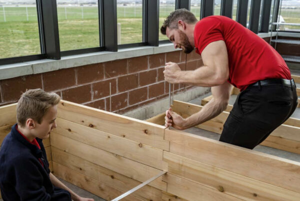 Excelsior Academy students build sfg beds