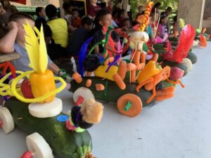 cars from veggies for Great Zucchini Race