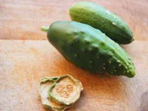 Cucumbers should be dried until brittle.
