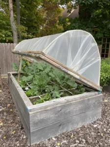 Cold frames and hoop houses protect crops from cold weather and pests.
