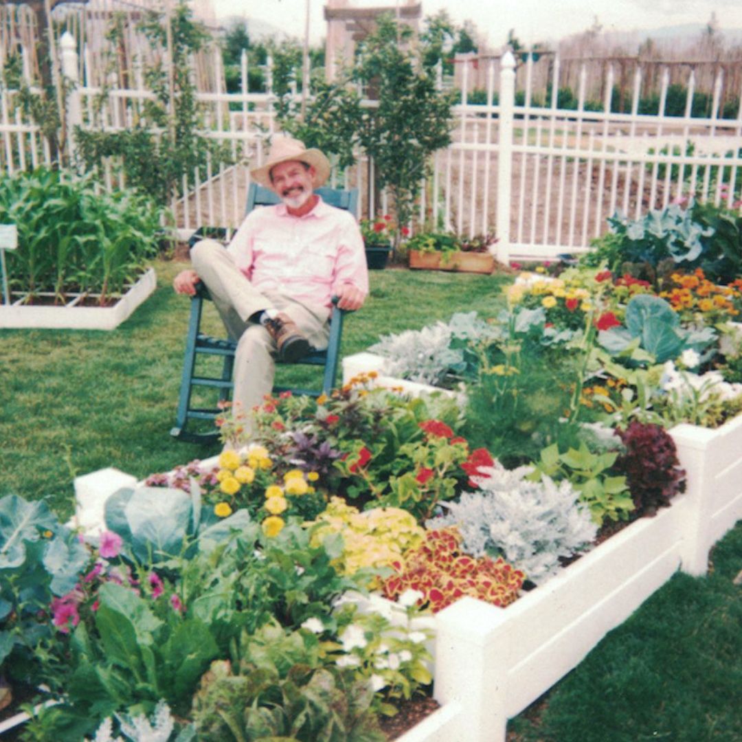 Mel Bartholomew in a Square Foot Garden
